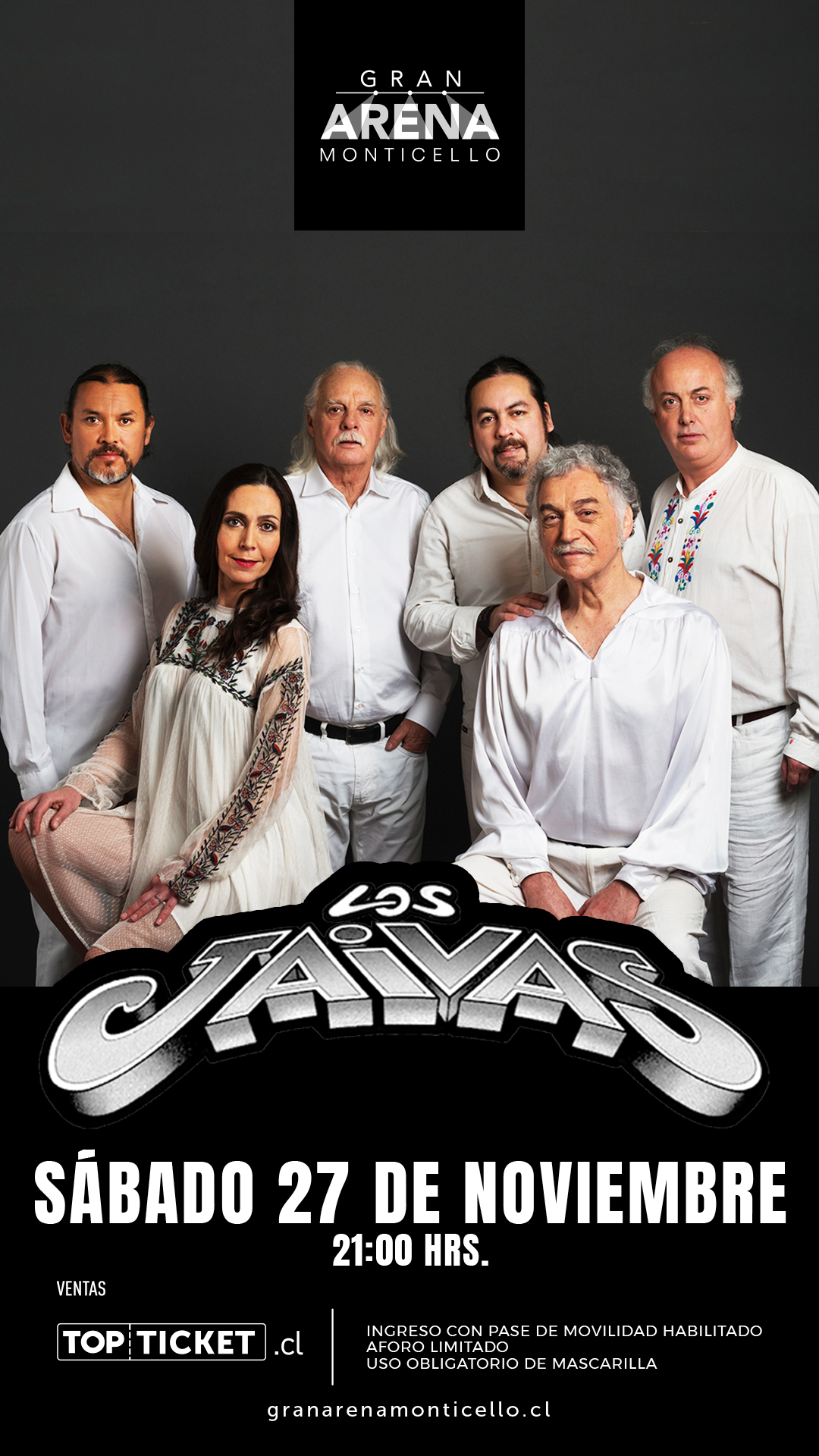 Los Jaivas llevarán sus éxitos a Monticello